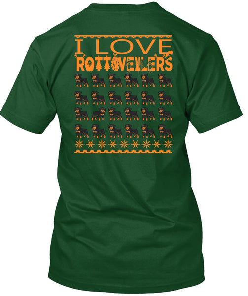 I Love Rottweilers T Shirt, This Girl Loves Christmas T Shirt
