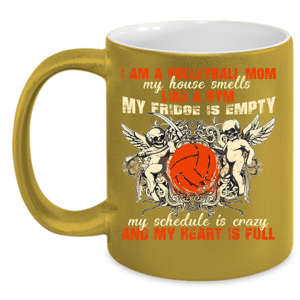 I Am A Volleyball Mom Coffee Mug, Cool Gift For Mom Coffee Cup