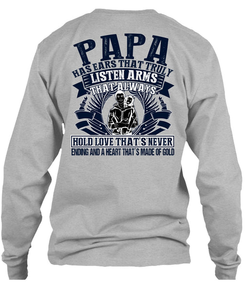 Papa Has Ears T Shirt, I Love Papa T Shirt