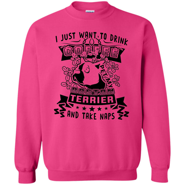 Coolest Dog Lover T Shirt, I Just Want To Drink Coffee Sweatshirt