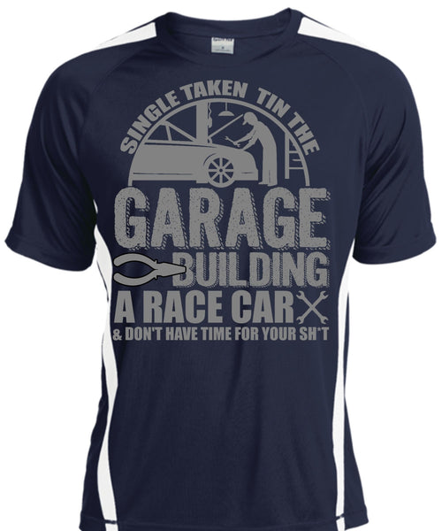 Garage Building A Race Car T Shirt, Being A Mechanic T Shirt, Cool Shirt
