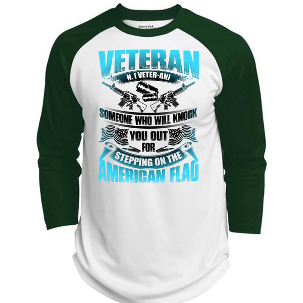 Veteran Who Will Knock You Out T Shirt, Being A Veteran T Shirt, Awesome T-Shirts  (Polyester Game Baseball Jersey)