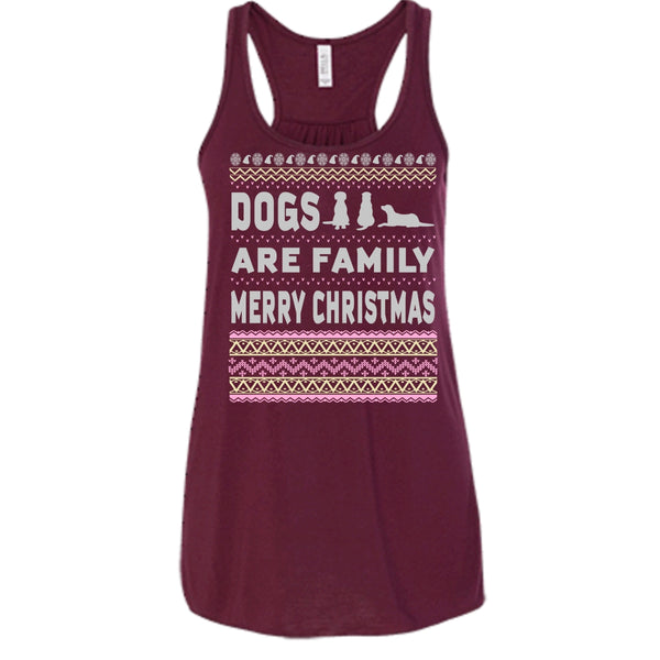 Dog Are Family T Shirt, Merry Christmas Tank Top