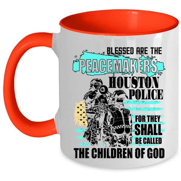Peacemakers Houston Police Coffee Mug, Cool Police Officer Accent Mug