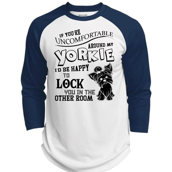 Around My Yorkie T Shirt, I Love My Dog T Shirt, Awesome T-Shirts  (Polyester Game Baseball Jersey)