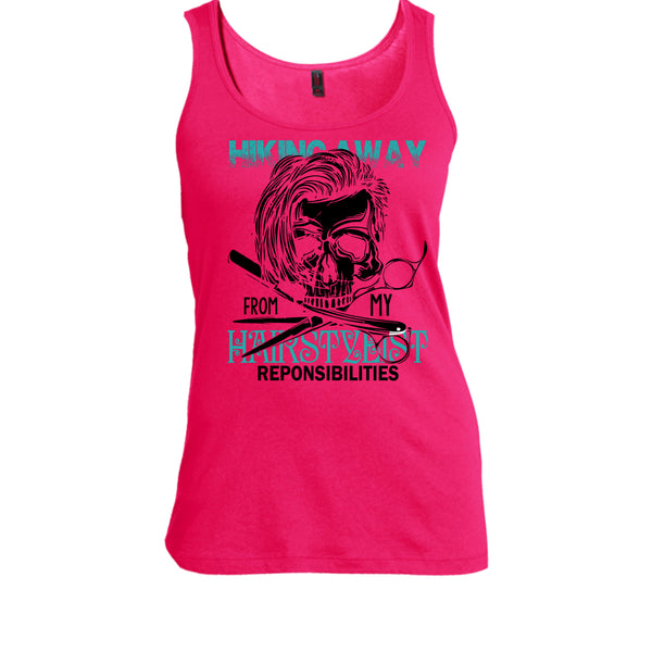 Hiking Away T Shirt, Coolest Hair Stylist Tank Top