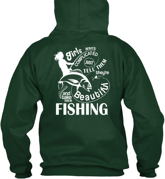 Take Them Beautiful Fishing T Shirt, Girls Aren't Complicated T Shirt