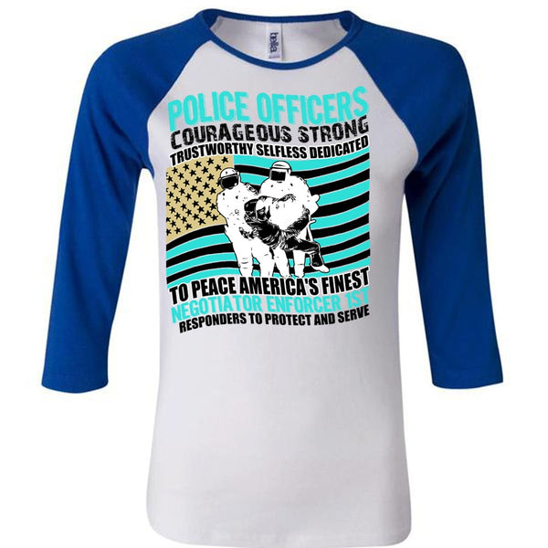 Police Officers Courageous Strong T Shirt, I Love Police T Shirt, Awesome T-Shirts