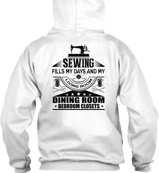 Sewing Fills My Days T Shirt, I Love Book T Shirt