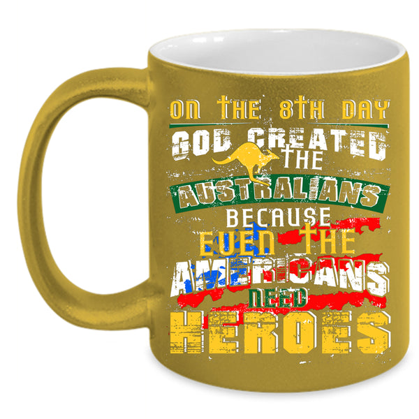 God Created The Australians Coffee Mug, Cool Australians Coffee Cup