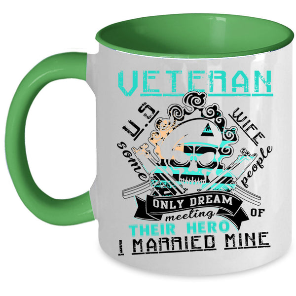 Awesome Veteran's Wife Coffee Mug, U.S Veteran's Wife Accent Mug