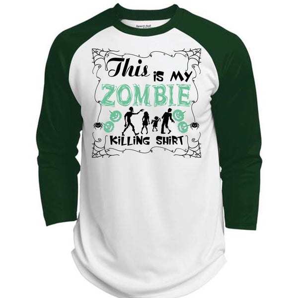 This Is My Zombie Killing T Shirt, Wait For Halloween T Shirt, Awesome T-Shirts  (Polyester Game Baseball Jersey)