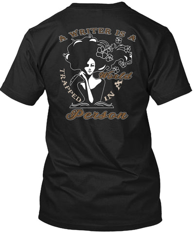 A black t-shirt with the shopify logo