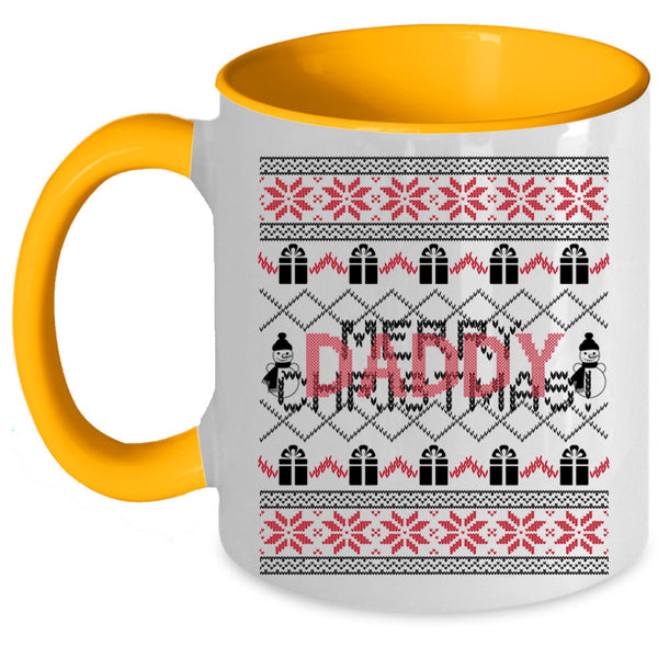 Cute Daddy Coffee Mug, Merry Christmas Accent Mug