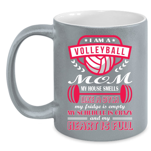I Am A Volleyball Mom Coffee Mug, Funny Volleyball Mom Coffee Cup