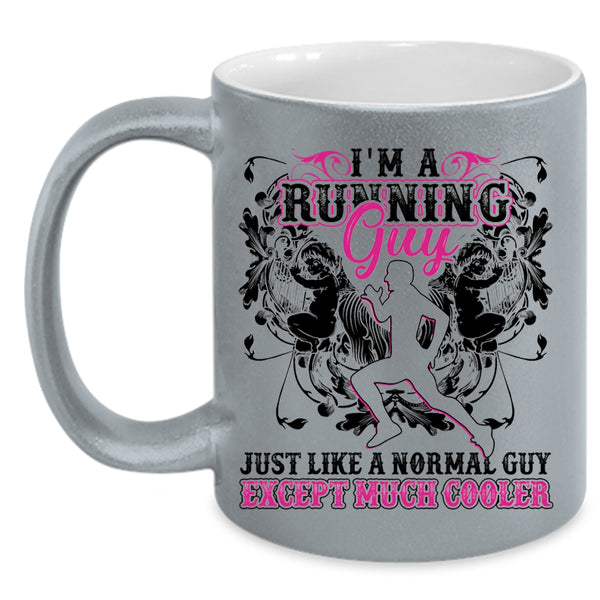 Cool Gift For Running Guy Coffee Mug, I'm A Running Guy Accent Mug