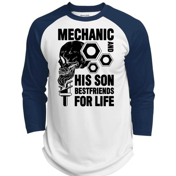 Mechanic And His Son Best Friend T Shirt, I Love Mechanic T Shirt, Awesome T-Shirts  (Polyester Game Baseball Jersey)