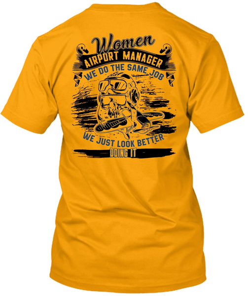 Women Aiport Manager T Shirt, I Love Manager T Shirt