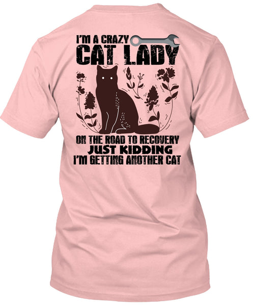 I'm A Crazy Cat Lady On The Road T Shirt, I Love My Cat T Shirt