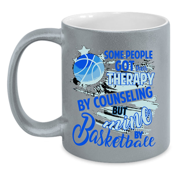 Cool Sporty Coffee Mug, Basketball Accent Mug