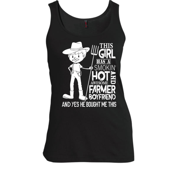 Awesome Farmer Boyfriend T Shirt, Coolest Farmer's Girlfriend T Shirt, Cool T Shirt