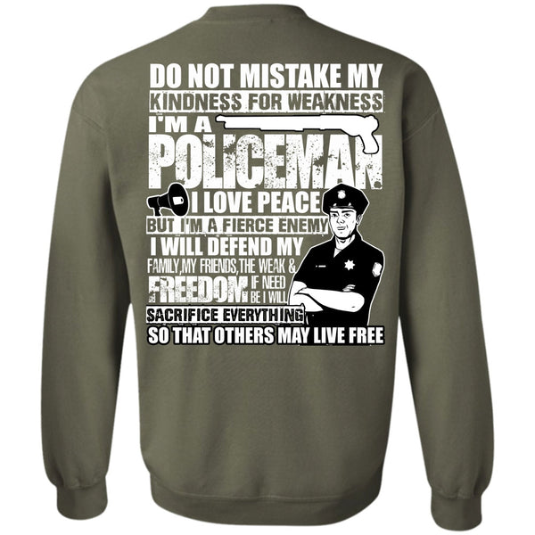 I Love Peace T Shirt, I Love Police Sweatshirt