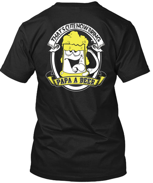 A black t-shirt with the shopify logo