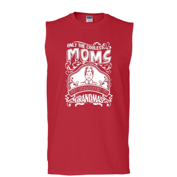 Coolest Moms T Shirt, Get Promoted To Grandmas Tank Top (Men's Cotton Sleeveless)