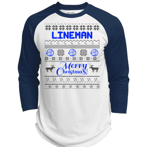 Lineman Merry Christmas T Shirt, I Love Lineman T Shirt, Awesome T-Shirts  (Polyester Game Baseball Jersey)