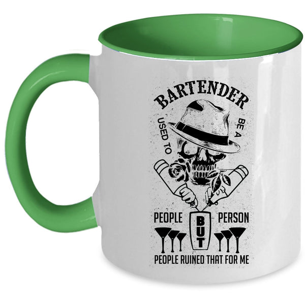 Cool Coffee Mug, Bartender Used To Be A People Person Accent Mug