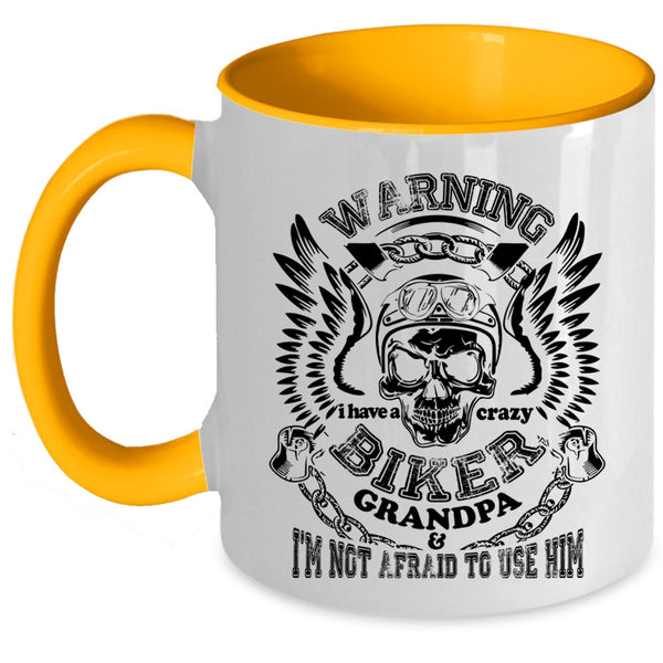 Crazy Biker Grandpa Coffee Mug, I have A Crazy Biker Grandpa Accent Mug