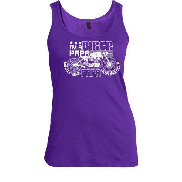 I'm A Biker Papa T Shirt, Papa Except Much Cooler Tank Top