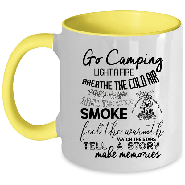 Breathe The Cold Air Coffee Mug, Go Camping Accent Mug