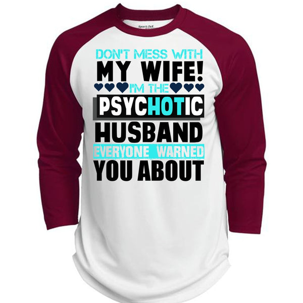 Don't Mess With My Wife T Shirt, I Love Husband T Shirt, Awesome T-Shirts  (Polyester Game Baseball Jersey)