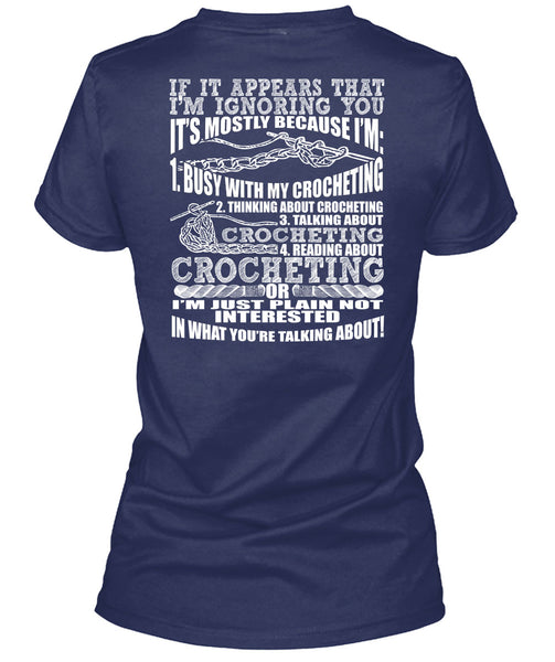 Reading About Crocheting T Shirt, Talking About Crocheting T Shirt