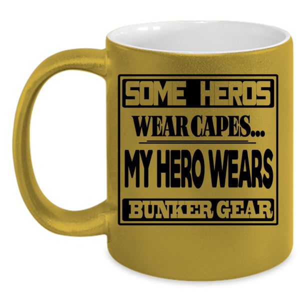 Awesome Firefighters Coffee Mug, Bunker Gear Accent Mug