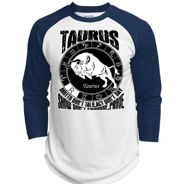 Taurus Motto Don't Talk T Shirt, I Love Taurus T Shirt, Awesome T-Shirts  (Polyester Game Baseball Jersey)