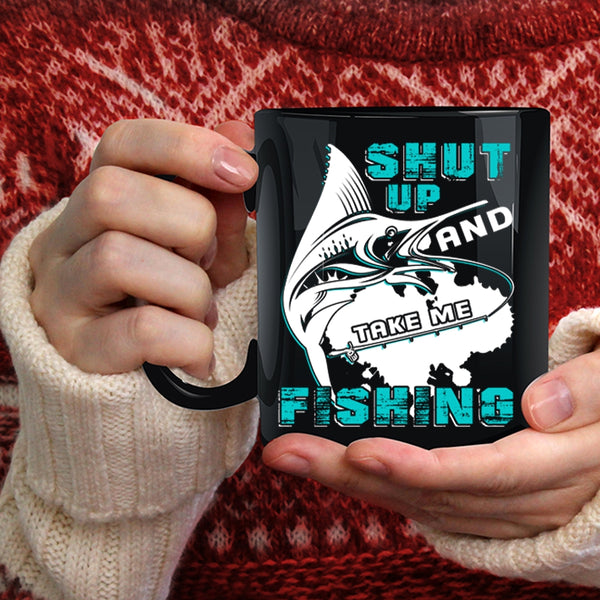 Take Me Fishing Coffee Mug, Cool Fisher Coffee Cup