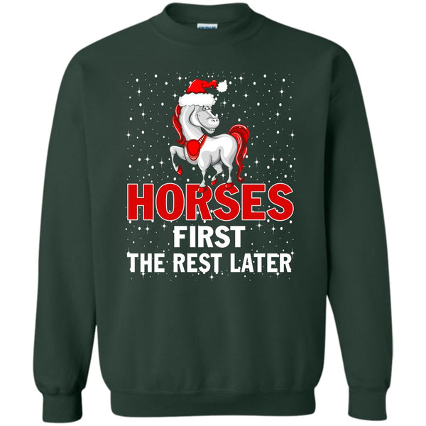 Coolest Equestrian T Shirt, Equestrian Merry Christmas Sweatshirt