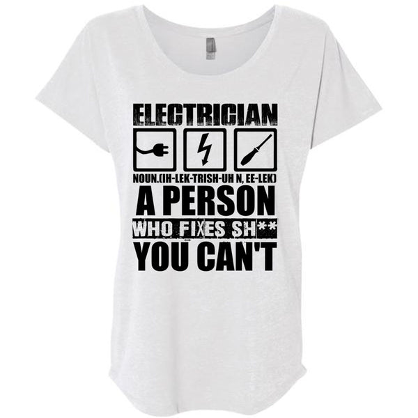 Electrician A Person Who Fixes You Can't T Shirt, I Love Electrician T Shirt, Awesome T-Shirts