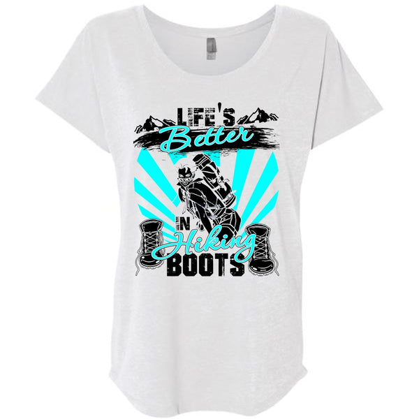 Life's Better In Hiking Boots T Shirt, I Love Hiking T Shirt, Awesome T-Shirts