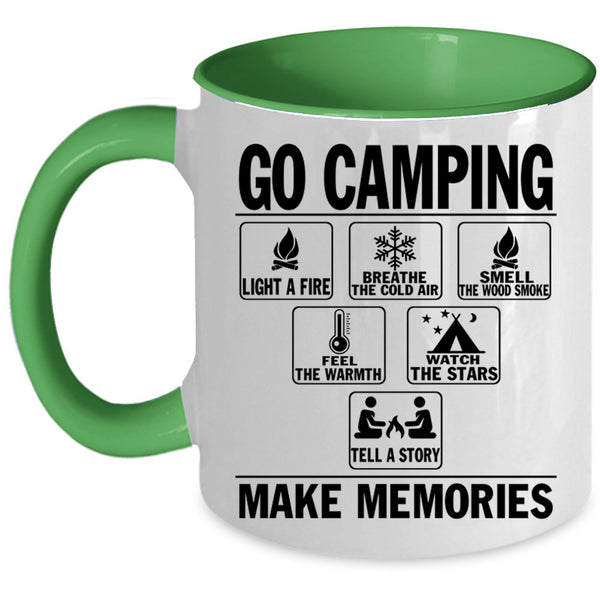 Watch The Stars Coffee Mug, Go Camping Make Memories Accent Mug