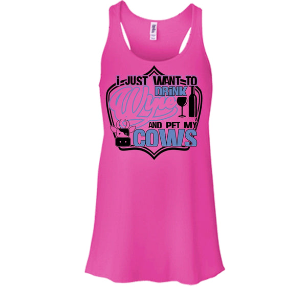 I Just Want To Drink Wine T Shirt, Coolest Cows Lover Tank Top
