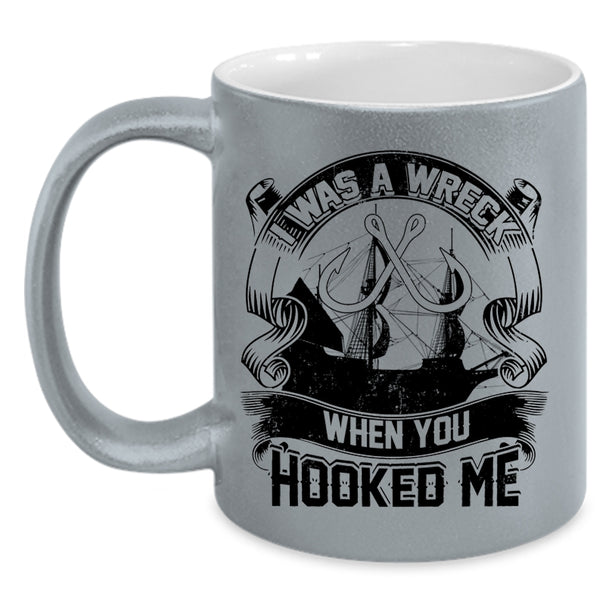 Funny Gift For Fisher Coffee Mug, I Was A Wreck Accent Mug