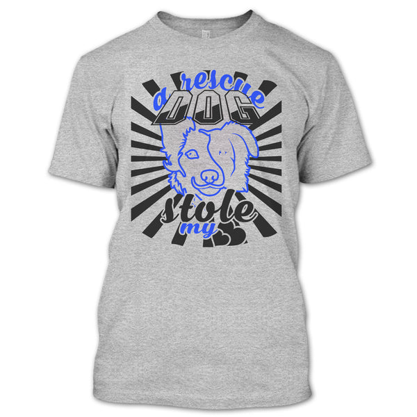 A Rescue Dog Stole My Heart T Shirt, Coolest Dog Mom T Shirt