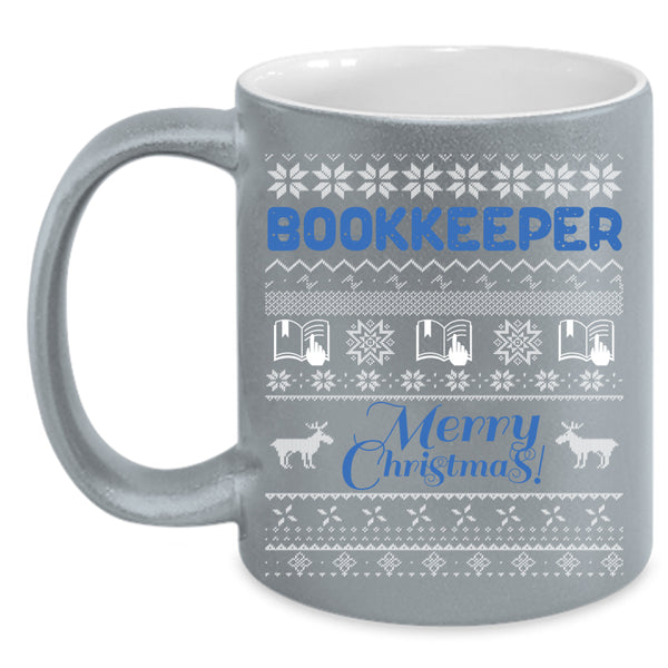 Bookkeeper Coffee Mug, Merry Christmas Coffee Cup