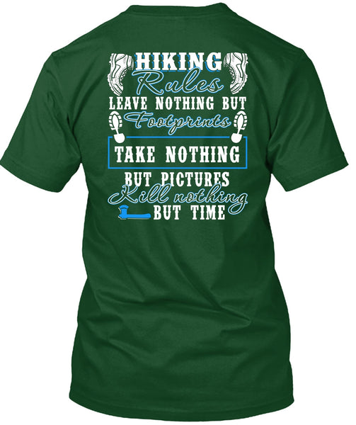 Hiking Rules T Shirt, Footprint T Shirt