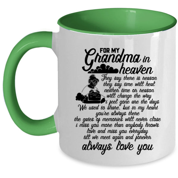 Best Gift For My Kids Coffee Mug, For My Grandma In Heaven Accent Mug