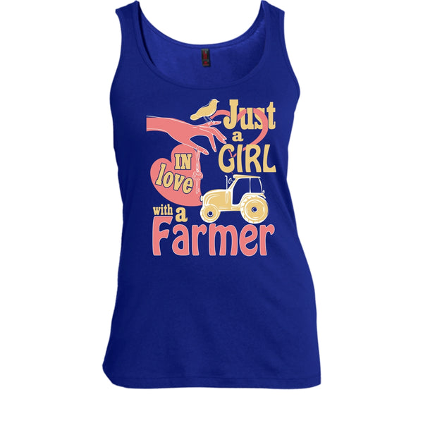 Just A Girl T Shirt, In Love With A Farmer T Shirt, Cool T Shirt
