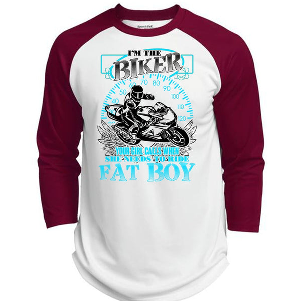 I'm The Biker T Shirt, I Love Biker T Shirt, Awesome T-Shirts  (Polyester Game Baseball Jersey)